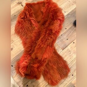 Real rabbit fur scarf